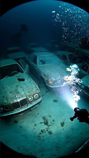 Exploring 20 Sunken Luxury Cars | POV Dive#deepsea #underwater #exploration
