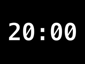 20 Minute Simple Countdown Timer | No Sound