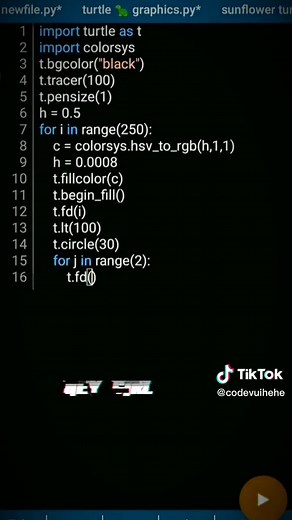 code hình Python cực dễ #xuhuong #xu #pythons #codes #py #code #xuhuongtiktok #fypシ