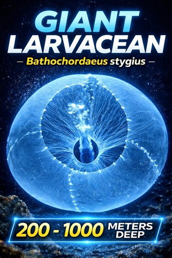 Giant Larvacean: The Invisible Ocean Builder (200–1000 Meters Deep) #deepsea #seacreatures #shorts
