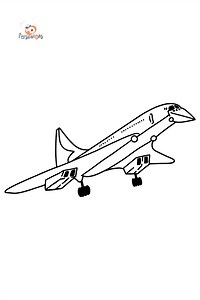 Concorde passenger airplane to color ♥ Online, and Print for Free!