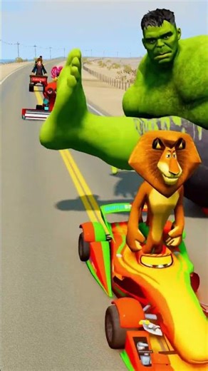 Funny & Weird Cars VS Strong Hulk's Foot in BeamNG.drive