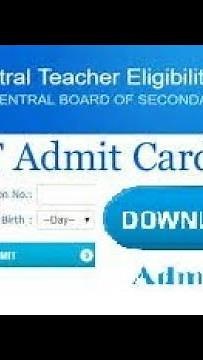 CTET Admit card 2018 download...CTET ka admit card kaise download kare..