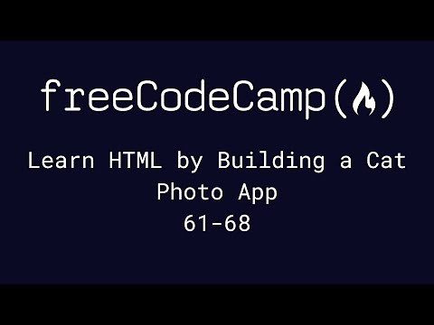 freeCodeCamp - Learn HTML by Building a Cat Photo App (61-68)