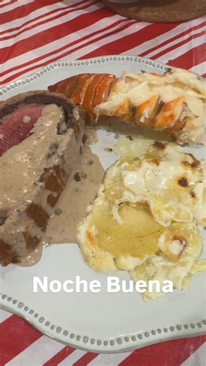 Ana Cabrera Moses on Instagram: "Christmas even dinner is a little smaller this year with family spread all over. But it is still special and we have so much to be thankful for and celebrate. Tonight dinner was for me, @mattmosesrcis and papa. I made a beef Wellington, Potatoes Dauphenoise and lobster tails. Later ham, queso and lots of Filipino delights as we wait for midnight. #christmas #christmaseve"