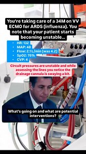 We got an ECMO scenario today! I personally love ECMO and all the intricacies that come along with it. Check out the ECMO Crash Course to get a good foundation in this awesome treatment modality! (Link in the bio) . Follow for more ICU nursing education! 🎓 . #cvicu #cardiacnurse #criticalcare #nursingschool #icunurse #newgradnurse #newgradrn #nursesofinstagram #icunurselife #flightnurse #criticalcarenurse #emergencydepartment #nurselife #paramedic #ernurses #medicalstudents | Nurse Dose Podcast