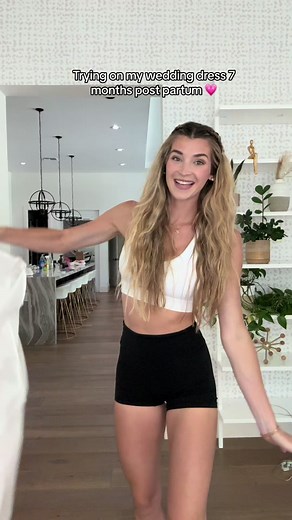 Trying on my wedding dress 3 years later🫶🏻💗 | wedding dress