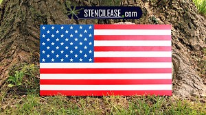 Spray Paint an American Flag Stencil onto Wood