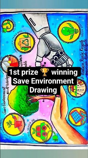 Environment Day Poster Drawing 2025 / Save Nature Save Environment Chart Project Making