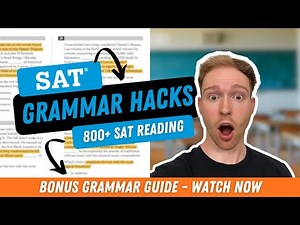 ALL SAT Grammar - Learn 50% of the SAT READING in 24 minutes