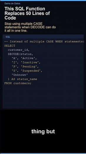 This SQL Function Decode