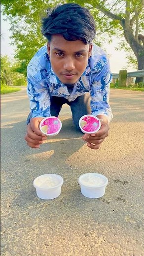 New $1 Ice Kimo Vanilla Vs $2 Curd tasting Dekho 😋🥛#shortsfeed