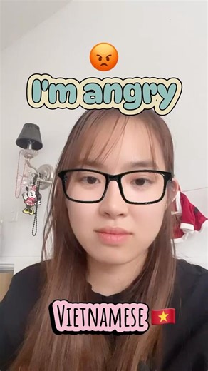 "I'm angry" in Vietnamese? #learnvietnamese #vietnam #vietnamesepronunciation #languagelearning