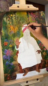 Satisfying Acrylic Painting Process ✨ | Adgadanand maharaj painting #acrylicpainting #canvaspainting