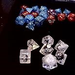 DND Resin Dinosaur Dice Set, D&D Polyhedral Dice for Dungeons and Dragons RPG, MTG Role Playing Games D and D Dice 7pcs-Set D20 D12 D10 D8 D6 D4