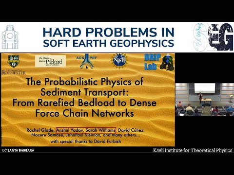 The Probabilistic Physics of Sediment Transport: From Rarefied Bedload... | Rachel Glade (Rochester)