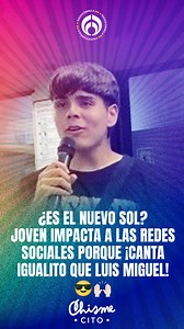 17K views · 59K reactions | ¿Es un hijo perdido? Este joven impresionó a los internautas por cantar igualito, nada más y nada menos, ¡QUE EL MISMÍSIMO SOL DE MÉXICO, LUIS MIGUEL!☀️ | Radio Fórmula | Facebook