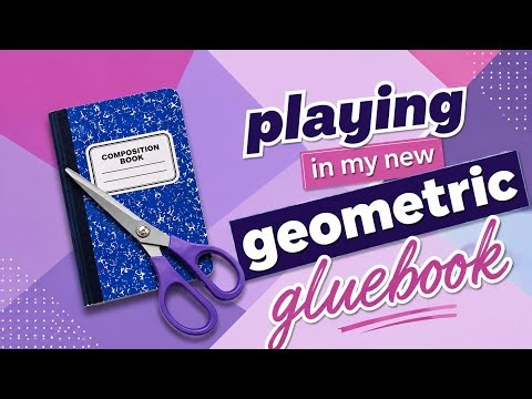 NEW Geometric Glue Book! Starting & Playing in my new #minicompositionbook #gluebook June 2026