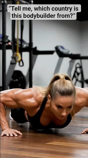 American Female Bodybuilder Doing Super Fast Push-Ups | Extreme Strength Workout