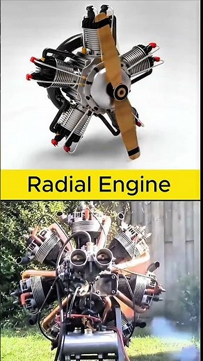 How a Radial Engine Works | Amazing 3D Animation#automobile #shorts