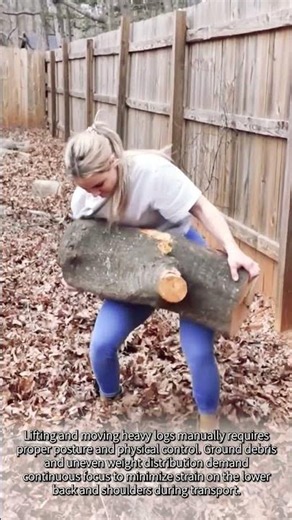 How to Lift and Carry Heavy Logs Properly #worker #process #logging #yardwork #safety