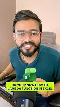 Do you know How to use Lambda Function in Excel‼️ #excel #exceltips #shorts