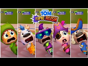 Talking Tom Time Rush - Discover all the characters - New SUPERHERO - All Bosses Fight - Gameplay