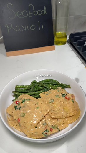 LET’S MAKE: Seafood Ravioli🍝🦐.. homemade ricotta ravioli with shrimp & crab cream sauce😍 this meal can also be made with store bought ravioli but from scratch is soooo worth it😩 Ingredients.. Ravioli Dough: 2 cups all-purpose flour (plus more for dusting) 2 large eggs ½ tsp salt 1 tbsp olive oil 1–3 tbsp water (only if needed) *If dough is dry/crumbly add 1 tsp water at a time.. If dough is sticky sprinkle in flour 1 tbsp at a time* Ricotta Filling: Ricotta cheese Parmesan cheese Mozarella c