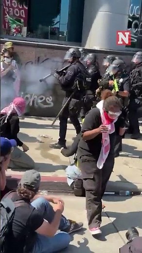 Police Seen Using Batons And Rubber Bullets Against LA Protesters