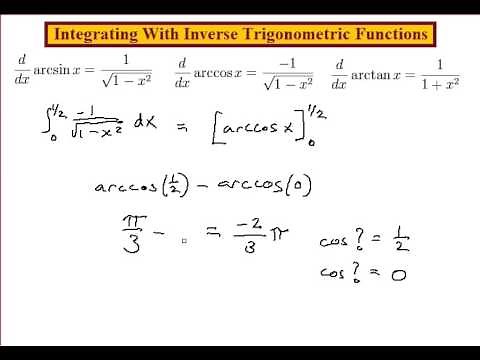 Integrating With the Derivatives of arcsin(x), arccos(x), and arctan(x)