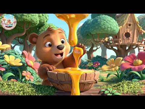 Roar Roar Tiny Bear Cub Honey Hunt | Animal Songs for Kids | Nursery Rhymes