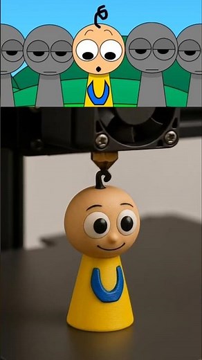 3D Printed Upin From Sprunki Pyramixed