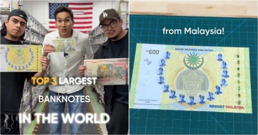 Malaysia’s Rare RM600 Note Named the World’s Largest Banknote & is Worth RM1.7k Each!