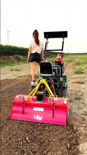 Powerful Mini Tractor Rotavator Work in Farm | Satisfying Soil Tilling 🚜🔥 #MiniTractor