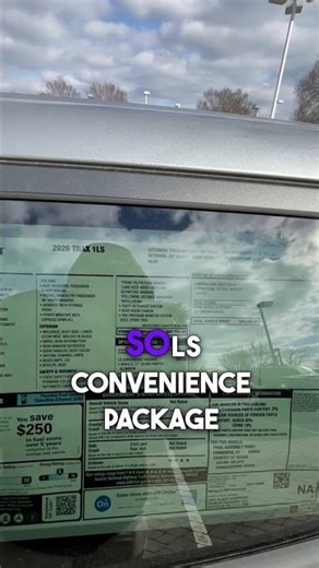 2026 Chevy Trax 1LS Window Sticker