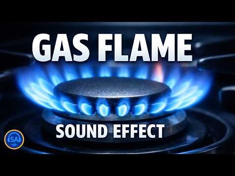 🔥 Gas Stove Burner Flame Hiss – 10 Minute Real Kitchen Fire Sound (SFX)