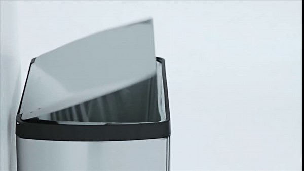 simplehuman 38 Liter / 10 Gallon Rectangular Kitchen Step Trash Can, Brushed Stainless Steel