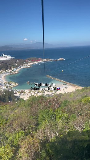 Thrilling Ziplining Adventure Over the Ocean in Labadee, Haiti