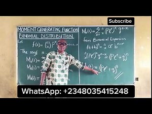 Moment Generating Function of Binomial Distribution ‪@content-academy‬