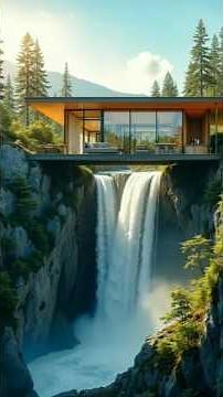 Most Beautiful House Ever Built Over a Waterfall 🏔️