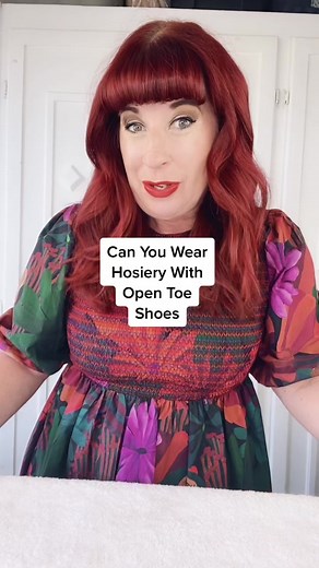 Can you wear hoisery with open toe shoes? #fashionstylist #fashiontiktok #tipsandtricks #fashionforyou #ootd #lifeadvice #nylonstockings #hoisery #fashiontips #didyouknow #grwm #spring