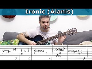 Fingerstyle Tutorial: Ironic (Alanis) | Fingerstyle Guitar Lesson w/ TAB | LickNRiff