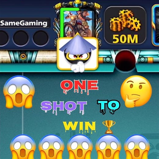 😱( ONE SHOT WIN ) 8 ball pool trick shots tutorial #gaming #viral #shortvideo #live #short #shorts