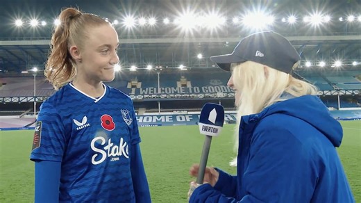 💙 Karen Holmgaard spoke to Sarah Halpin after Sunday's match v Man City 💙 "You can see that we have improved a lot. We are working hard in the week. We are developing as a team." 🎥 Everton Women | Everton Women Fans