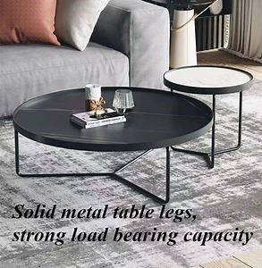 [Hot Item] Minimalist Italian Combination Light Luxury Modern Round Coffee Table