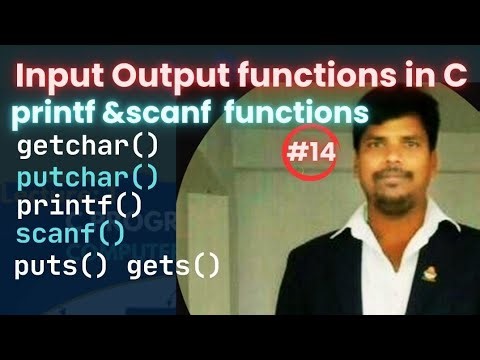 Input Output Functions in C |printf()|scanf() |gets() |puts()| putchar() |getchar() | with examples