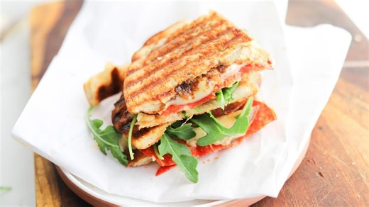 Spanish chorizo and pear panini recipe