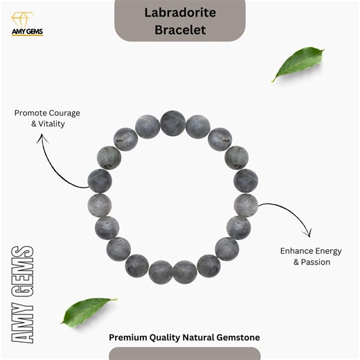 Labradorite Gemstone Bracelet | Natural 8mm Beaded Stretch Bracelet | Protection & Transformation Crystal Jewelry - Etsy