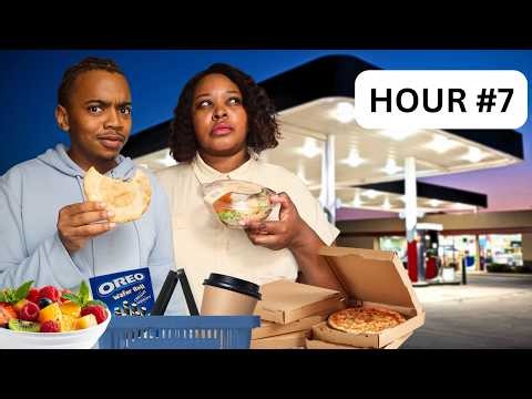 EATING ONLY PETROL STATION FOOD FOR 24 HOURS