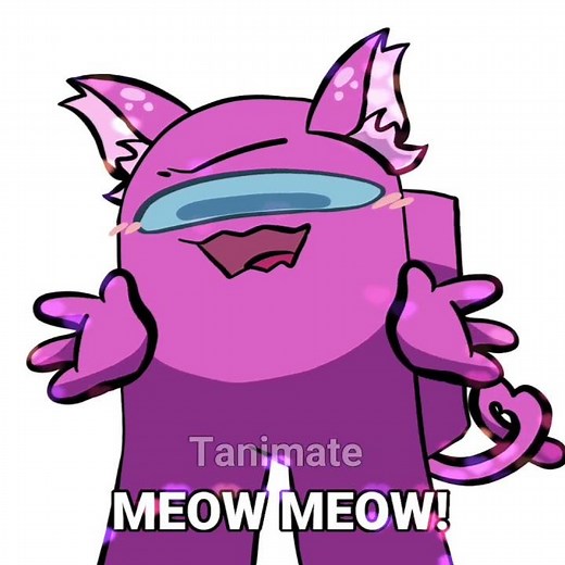 Among us Rodamrix || meow for me || Pink x Purple || animation meme #tanimate